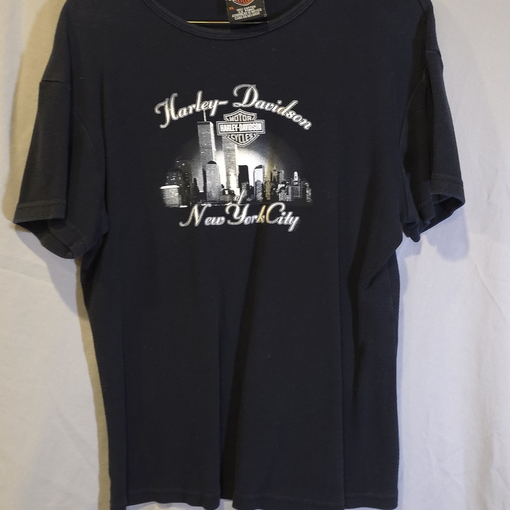 Harley-Davidson Black Tee with White Logo - Picture 3 of 3